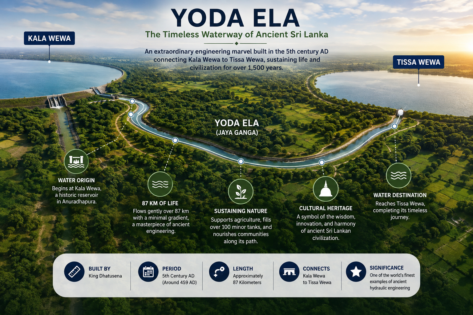Ancient Yoda Ela canal and nature landscape